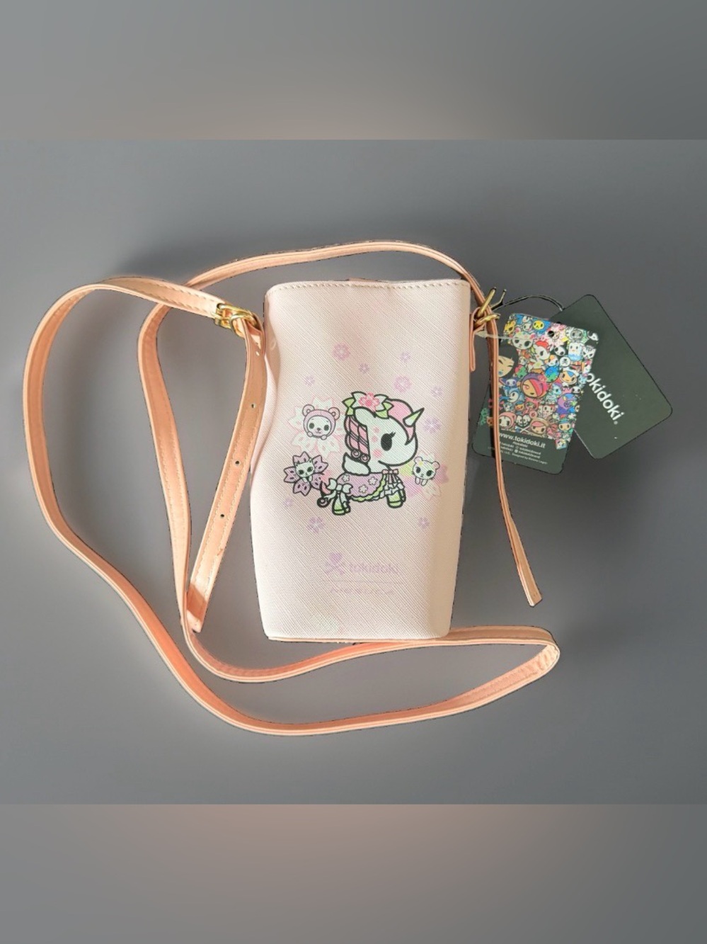 tokidoki Unicorno Hanami Picnic Phone Bag Sakura Blossom Crossbody Sling Bag *